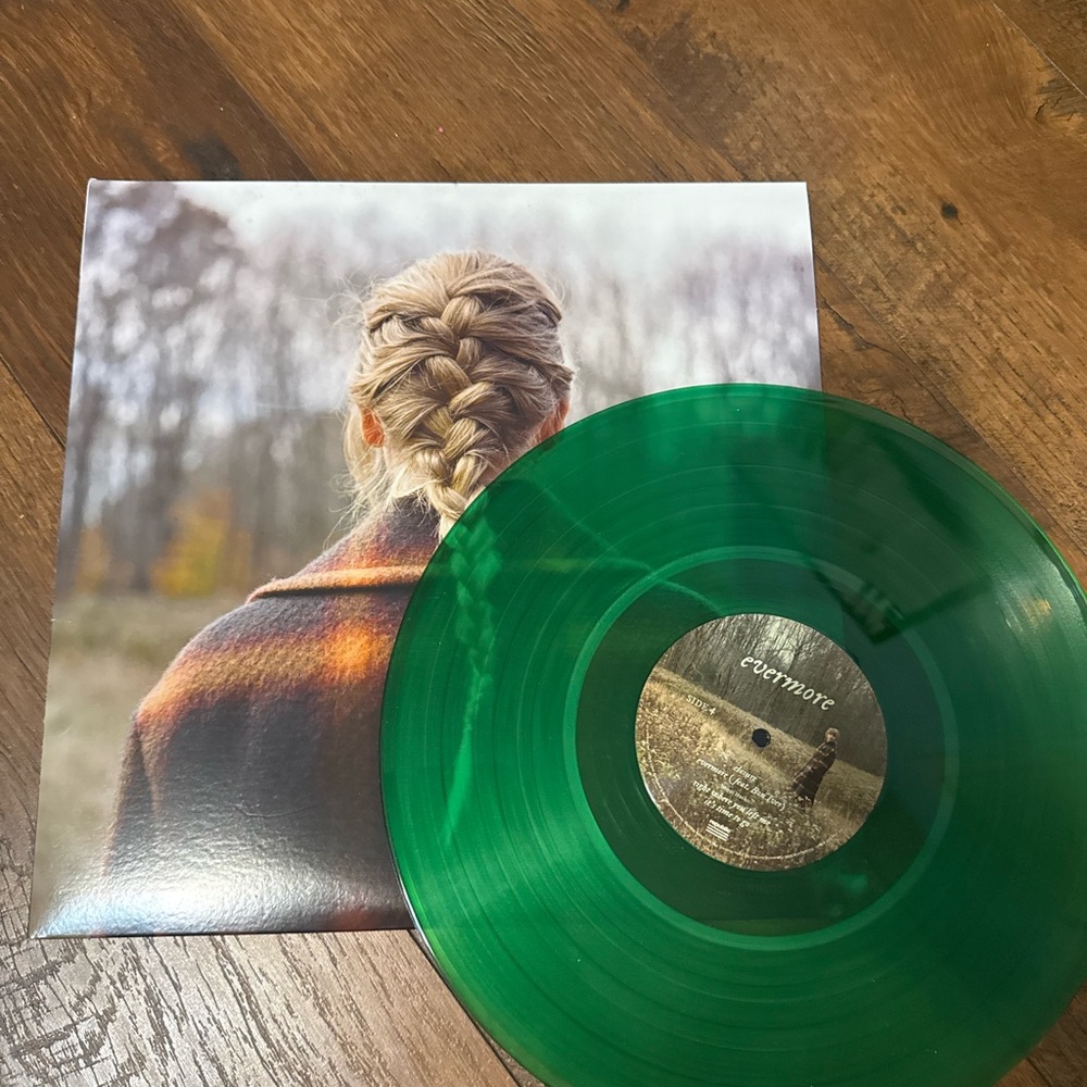 Taylor Swift Evermore Green Vinyl Record